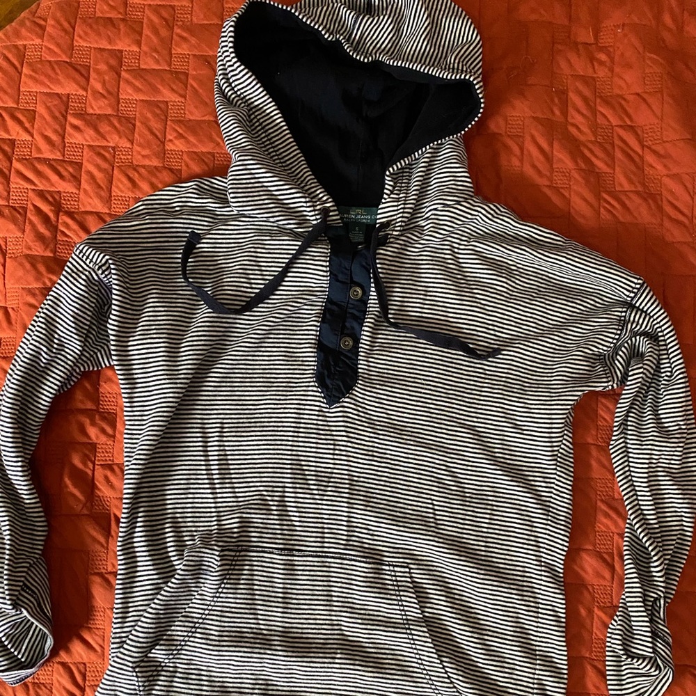 Nautical lightweight Ralph Lauren striped sweatshirt